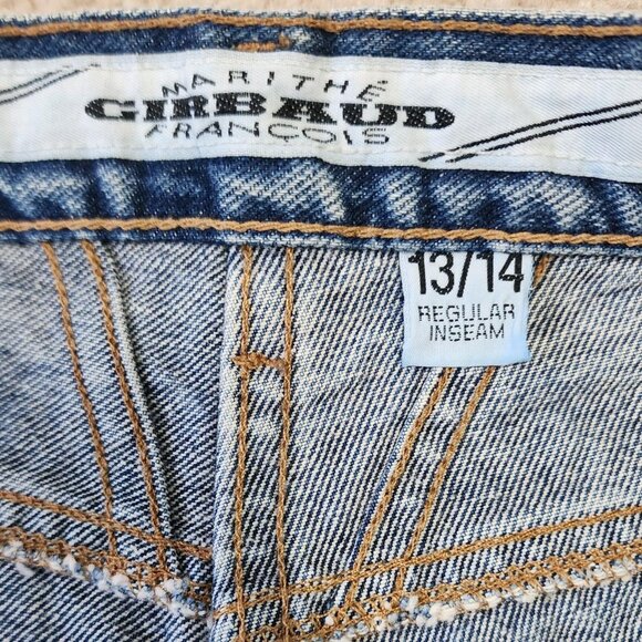 Marithé + François Girbaud blue straight leg jeans - Women's size 13/14 - Picture 2 of 8